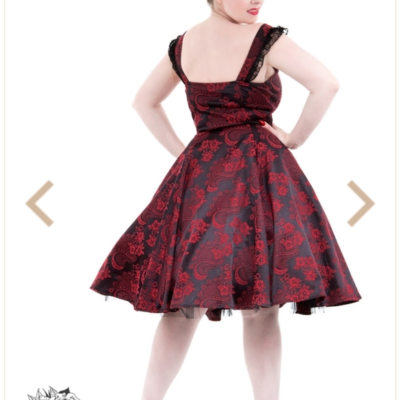 Pinup rockabilly goth swing dress H&R Brand - Picture 2 of 4